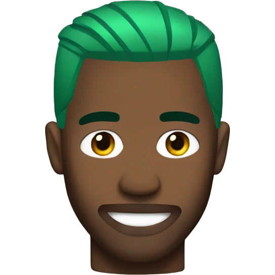 frank ocean winking with green hair emoji