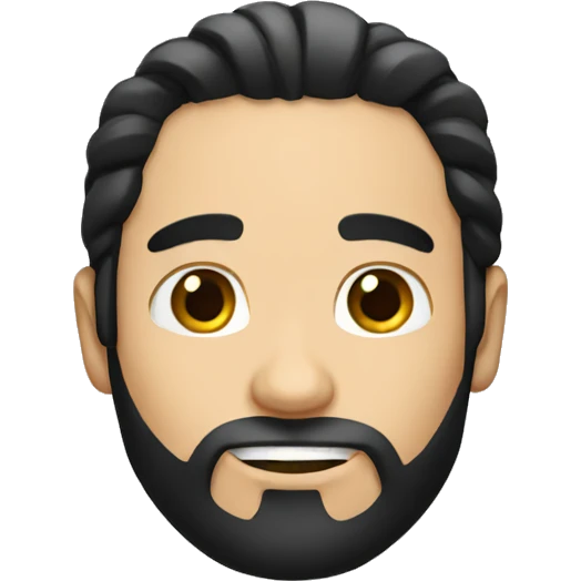 Male long black Hair emoji