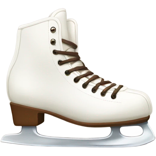 two winter white skates with brown laces on one direction  emoji