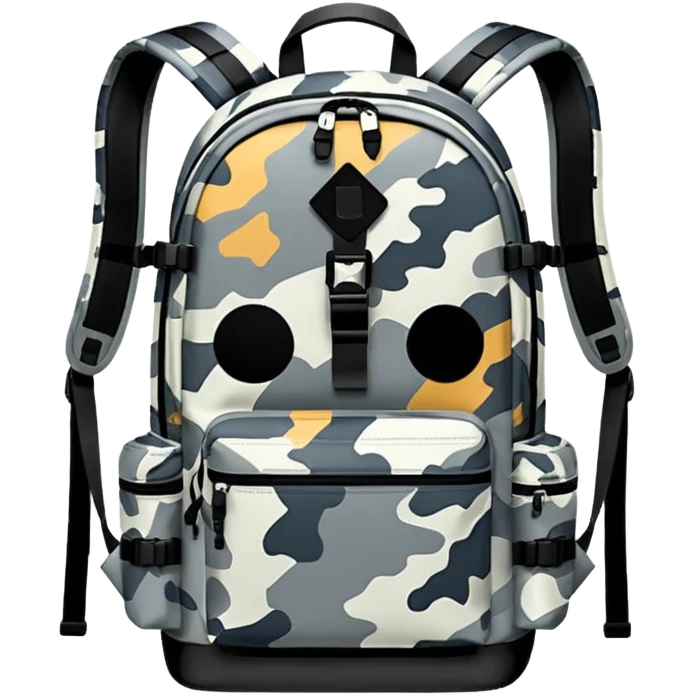 grey urbran camo backpack emoji