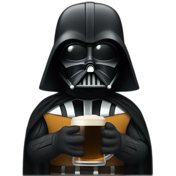 Dark Vador qui boit de la bière emoji