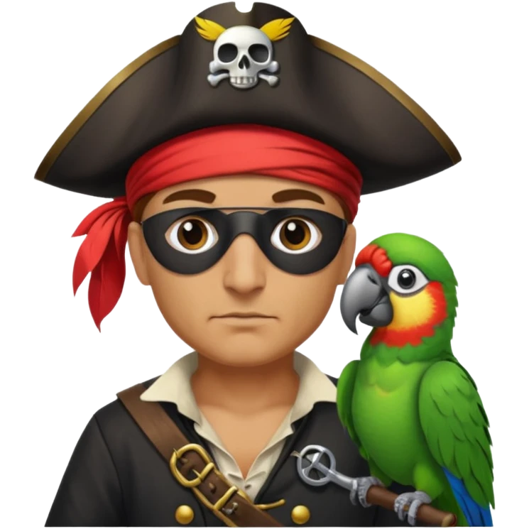 pirate and parrot emoji