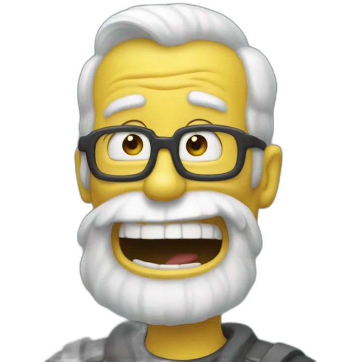 Homère Simson mort de rire emoji