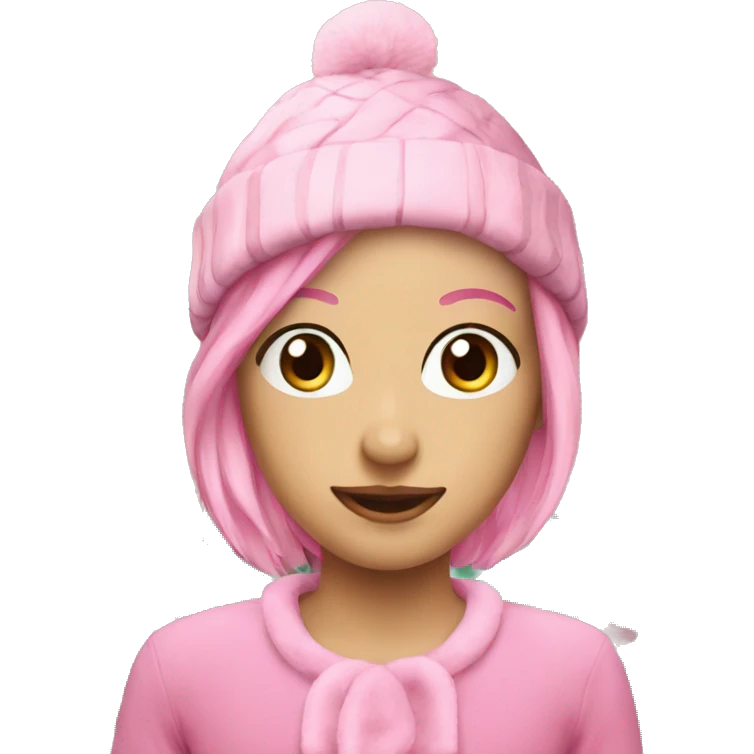 Pink Christmas emoji