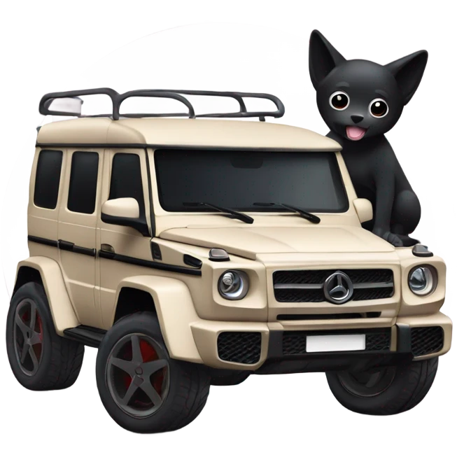 kuromi with a g wagon emoji