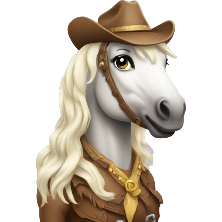 Cowgirl unicorn emoji