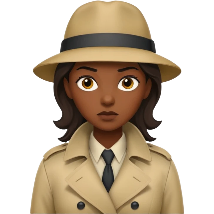 dark skin female detective emoji