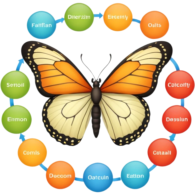 butterfly life cycle emoji