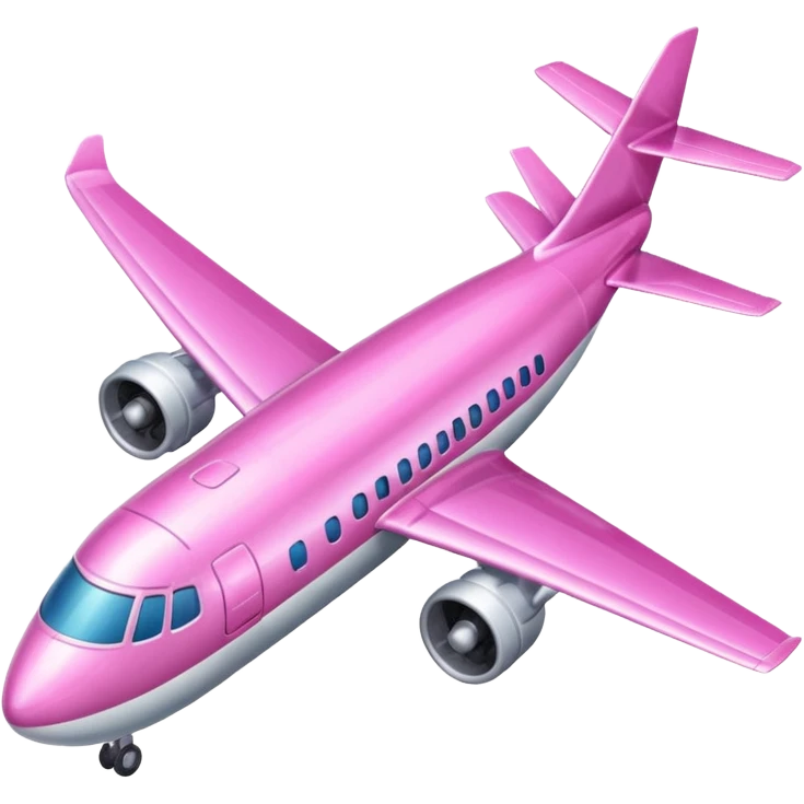 quiero crear un emoji 3d de un avion rosa emoji