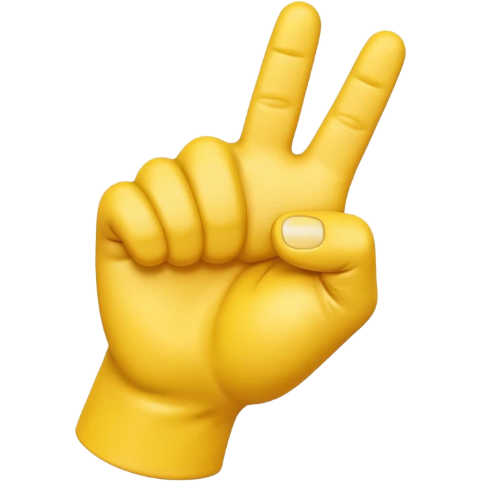 A 3D Apple-style yellow hand emoji, closed fist with thumb pointing backward over the shoulder direction, smooth rounded shape, shiny surface, clean minimal background. emoji