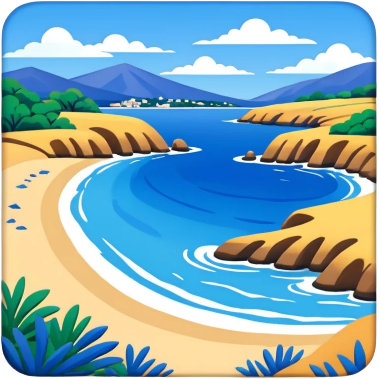 Matisse style BLUE art landscape emoji