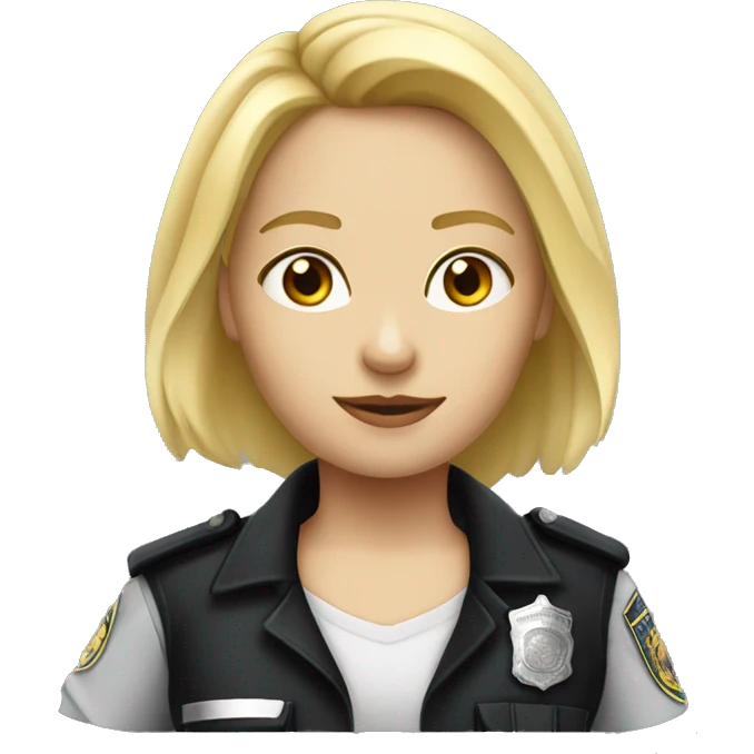 blond girl as a criminal police officer emoji
