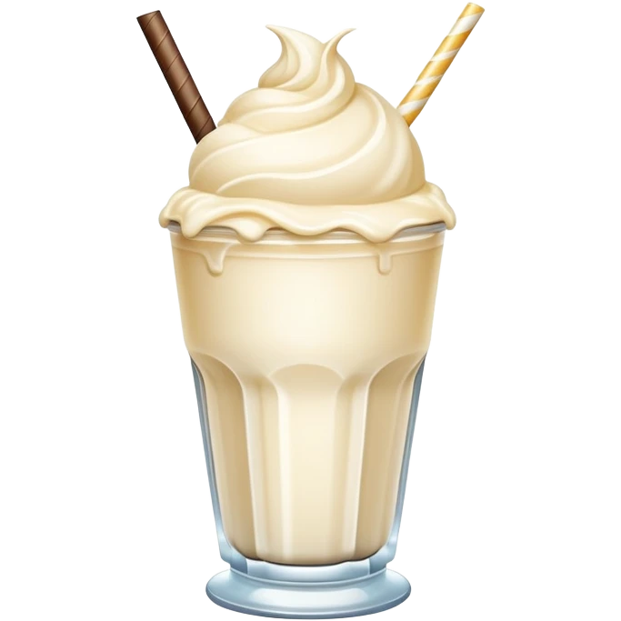 Milkshake with ice cream ball emoji