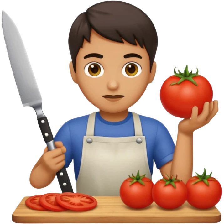 kfine chopping a tomato emoji