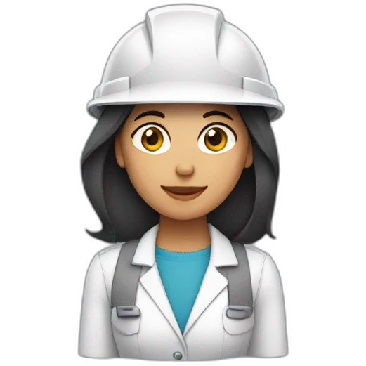 mujer con casco de trabajo emoji