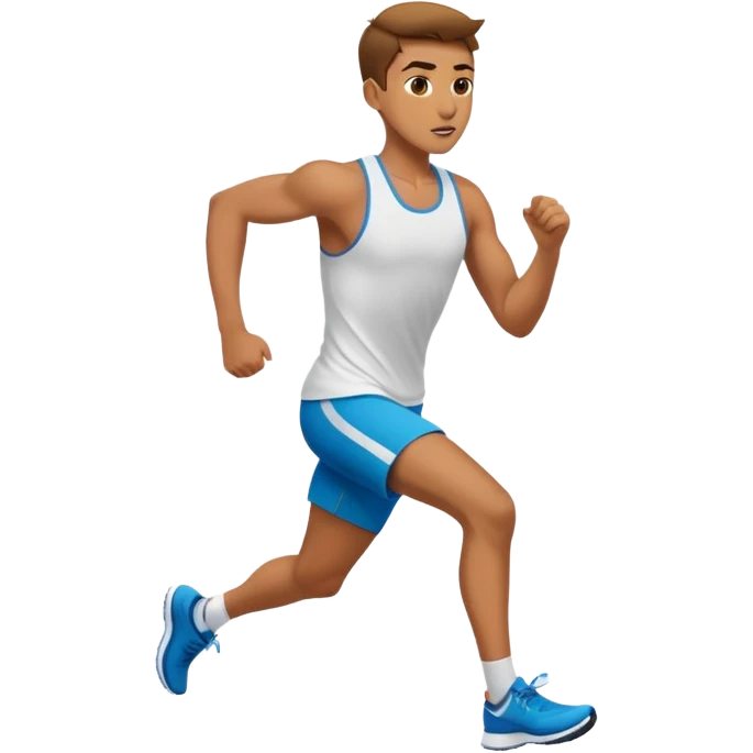 Alex running broad street emoji