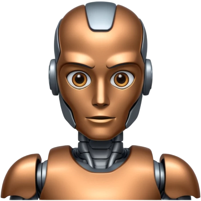 A fit male robot emoji