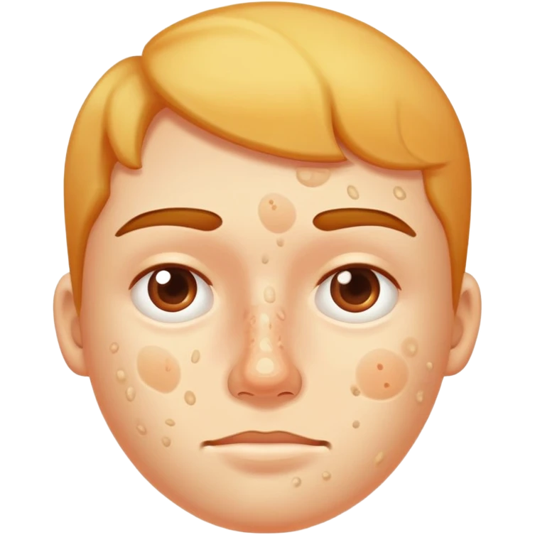 face with acne and pimples emoji