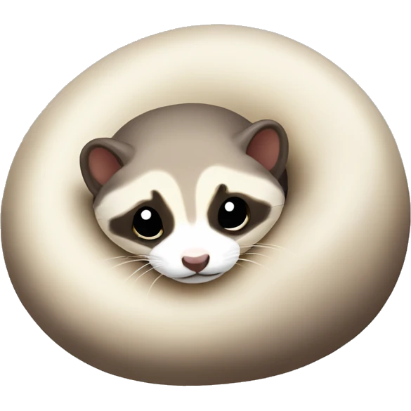 Ferret curled up emoji