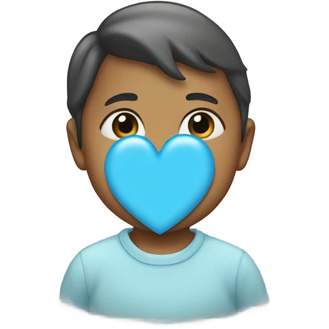 a baby blue heart  emoji