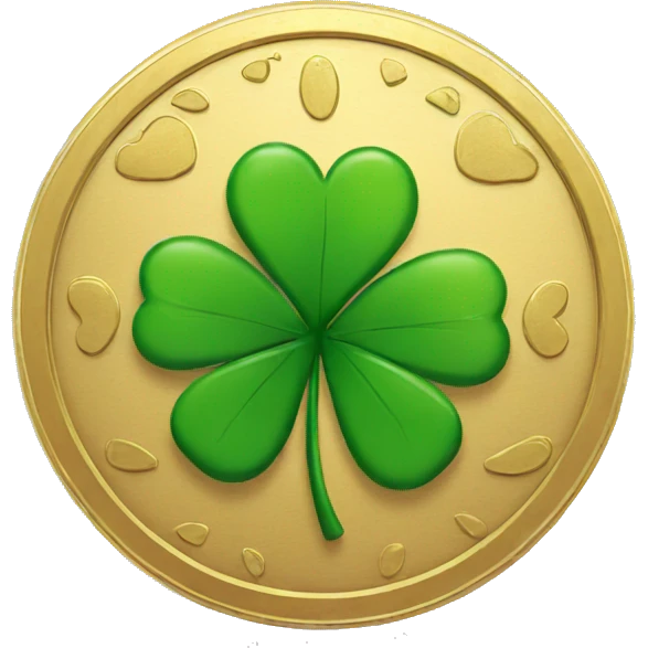 coin with Shamrock emoji