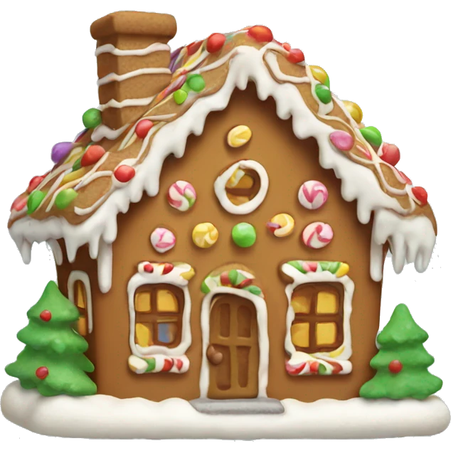cute gingerbread house  emoji