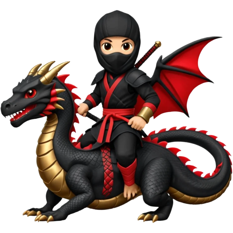 ninja on a dragon emoji