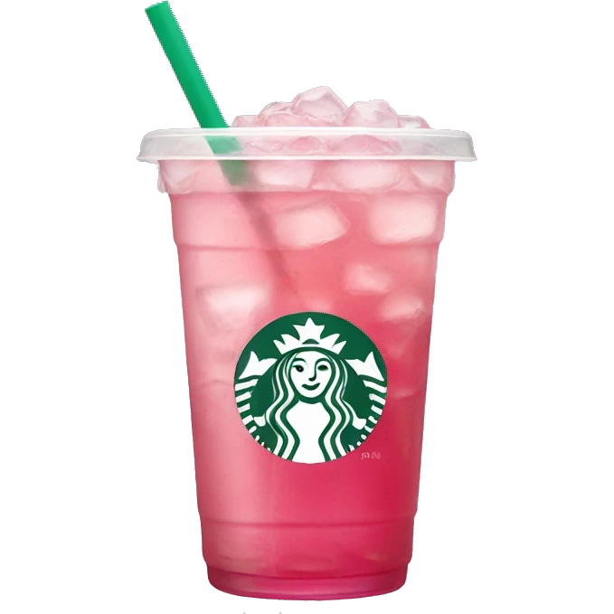 pink iced tea Starbucks drink emoji