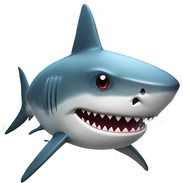 Shark with glass emoji