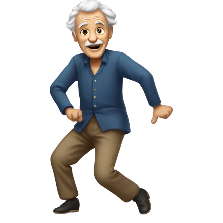 Old man on DANCE emoji