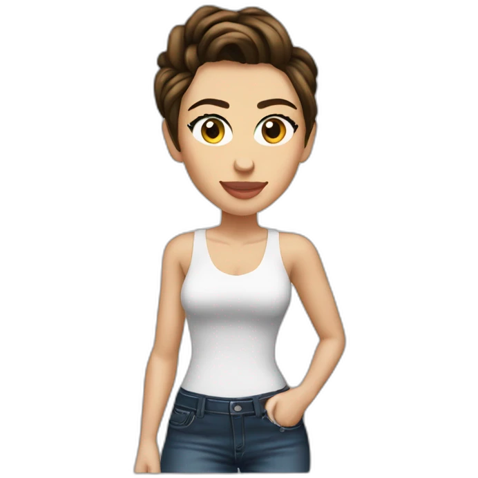 Somewhat detailed Brunette miley cyrus emoji