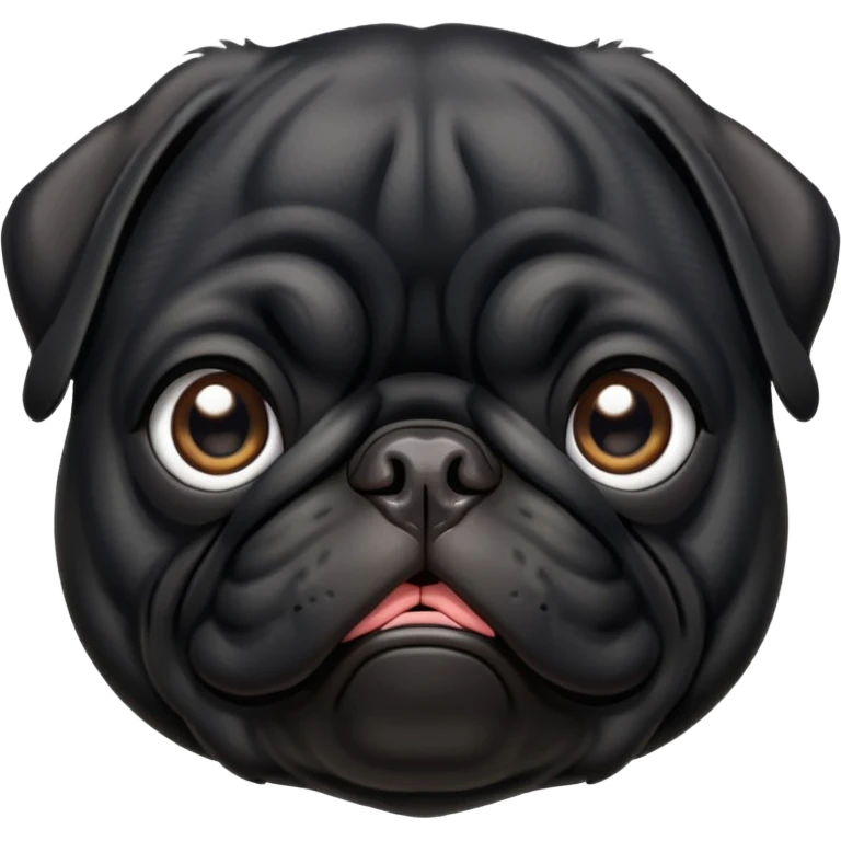 Black pug emoji