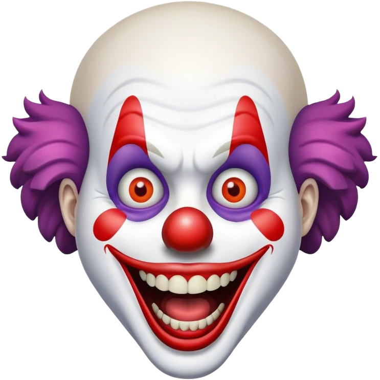 Clown with open mouth emoji