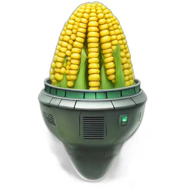 Alien spaceship in corn files emoji