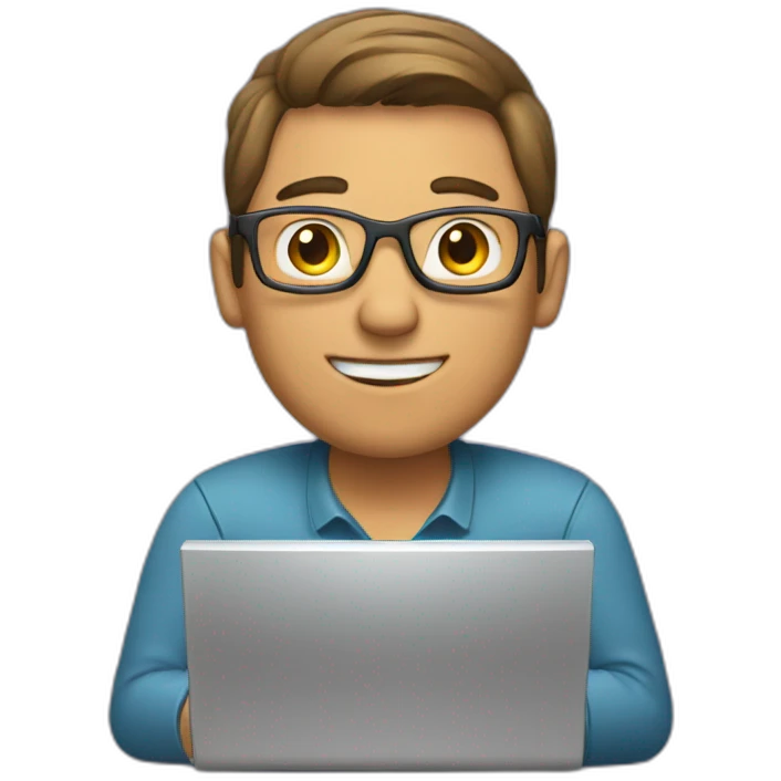 Man at the computer emoji