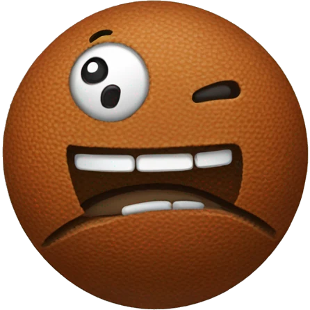 Brown ball emoji