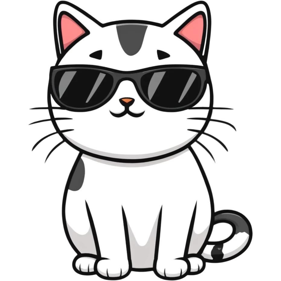 Cat with sunglasses emoji