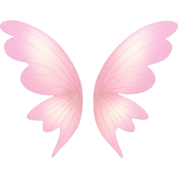 Light pink sparkly fairy wings emoji
