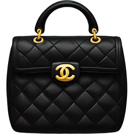 black chanel bag  emoji