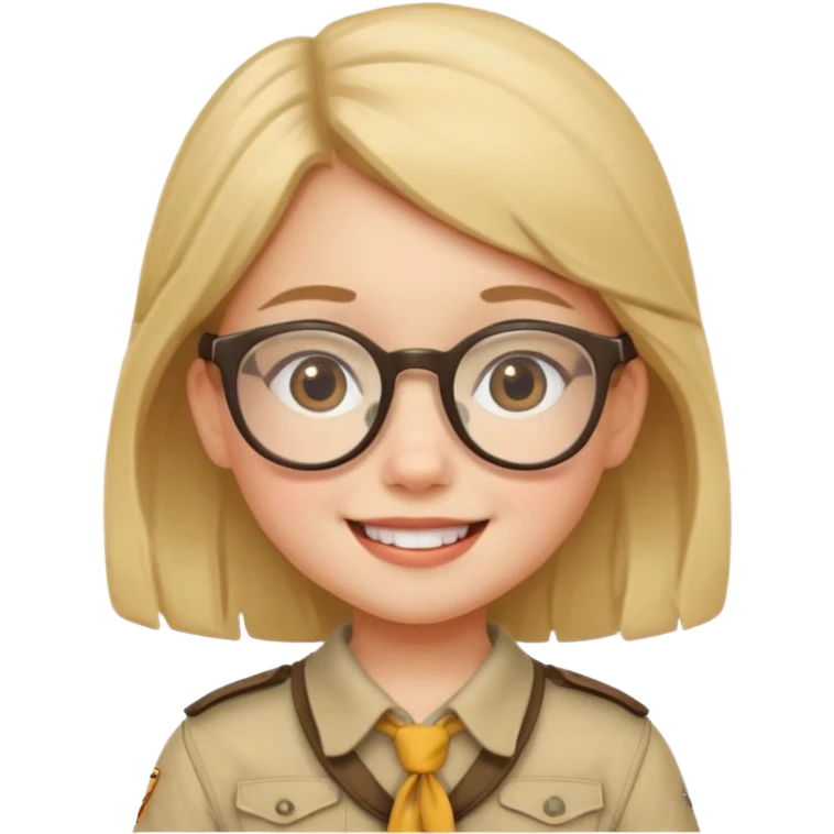 scout girl little with glassess emoji
