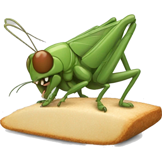 hungry cricket eating emoji