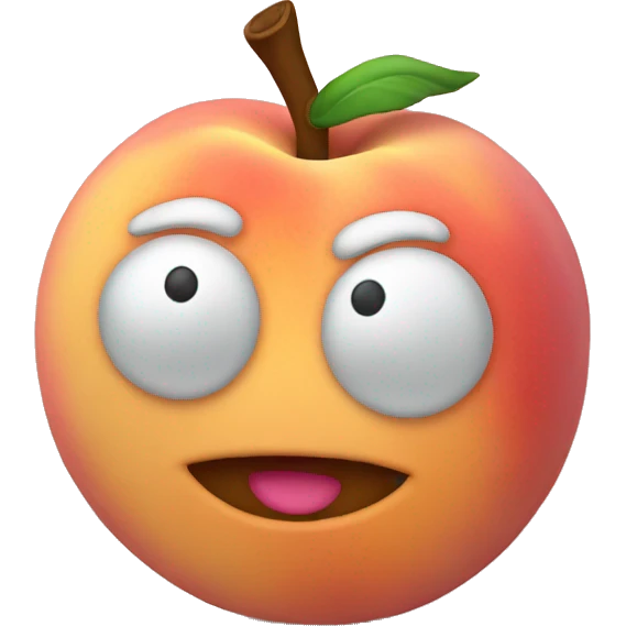 3D peach  emoji