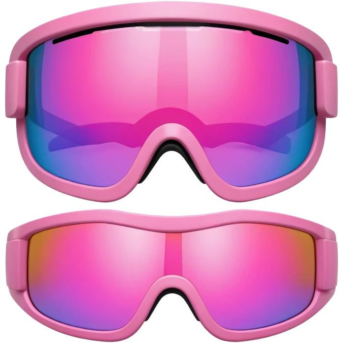 super thick sporty pink shield visor sunglasses with extra chunky oversized frame, heavy-duty build, substantial construction, one-piece lens emoji