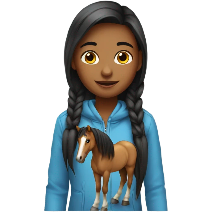 Girl with horse emoji