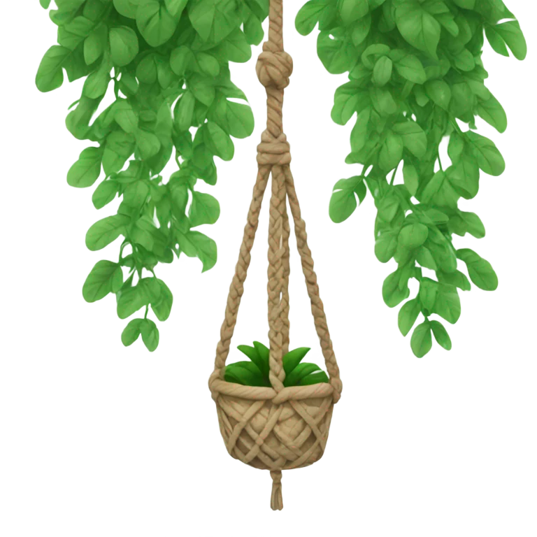 Hanging macrame plant  emoji