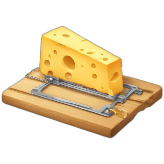 mouse trap with cheese on it emoji