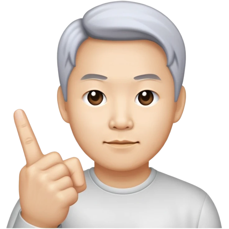 Victor Wong flashing middle finger emoji