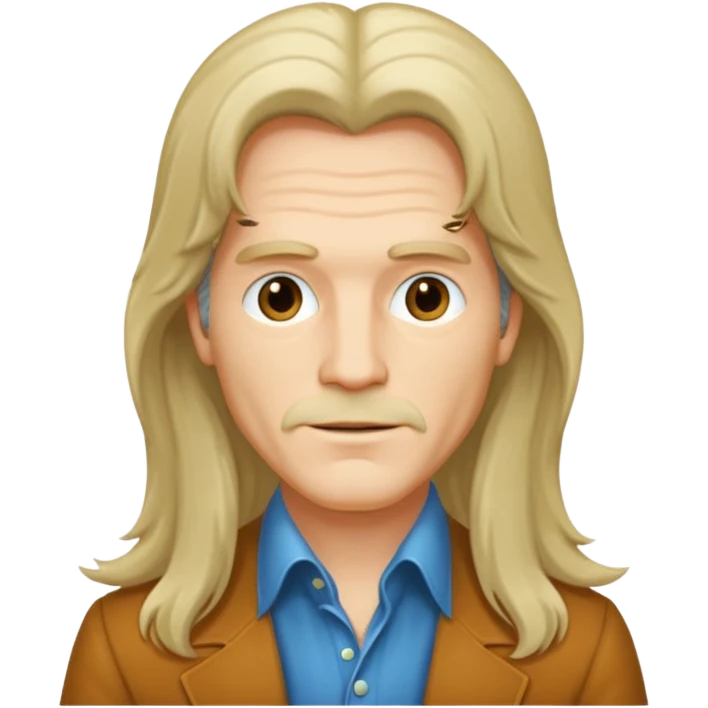 70s 80s men with long silky hair style  emoji