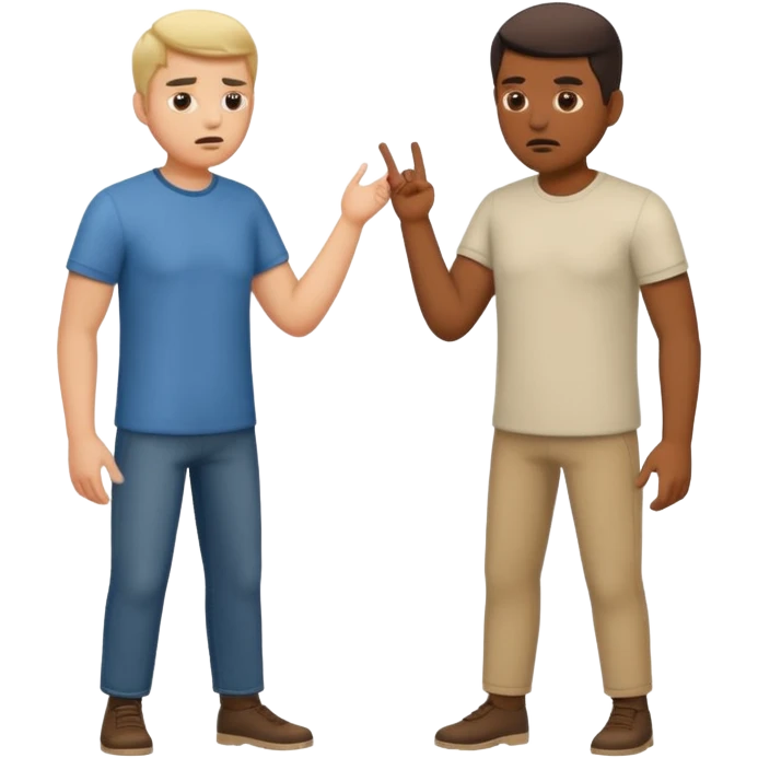 two men arguing full body emoji