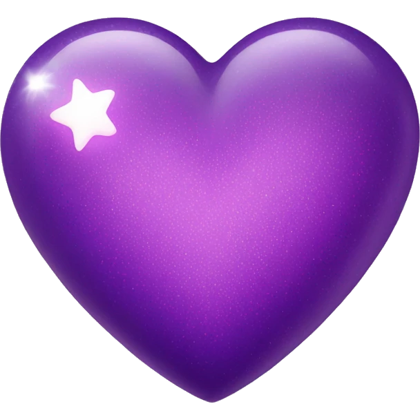 Purple heart with sparkles emoji